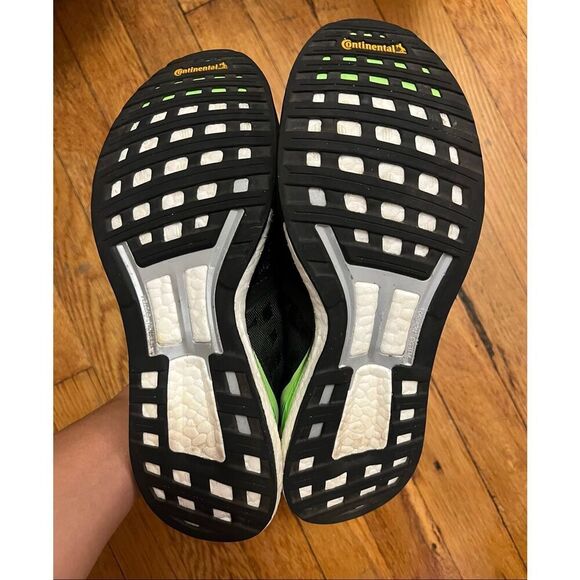 Adidas Adizero Boston 9 Black Signal Green Running Shoes Men’s Size 8.5 EG4657 main image 4